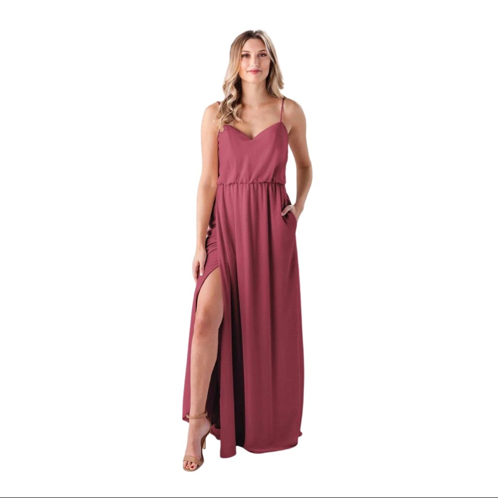 Kennedy Blue Lauren Bridesmaids Dress, Rosewood, Size 14